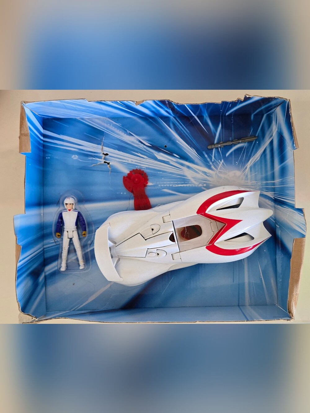 Speed Racer Movie Battle Morph Mach 6 Vehicle W/ Figure and missle.